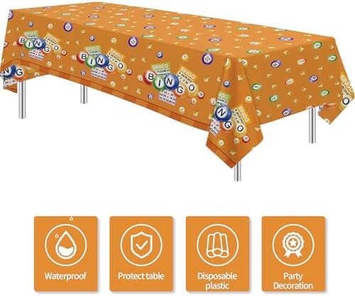 Bingo Party Tablecloth 3 Pack 55x86 Inches