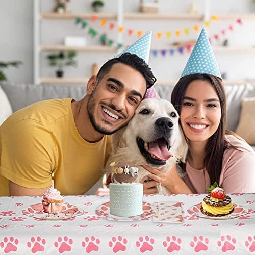 Puppy Birthday Decorations with 20 Plates and Napkins
