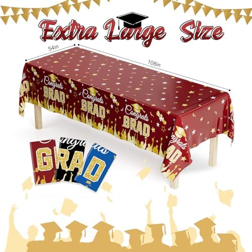 Graduation Tablecloth Party Decorations 3Pcs