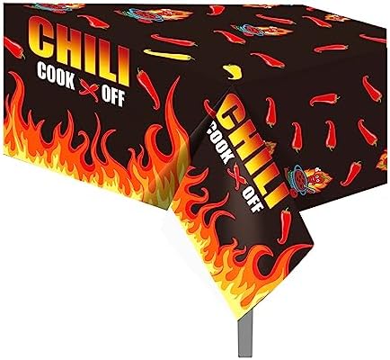 MOZUI Hot Pot Chili Themed Tablecloth 54 x 87In
