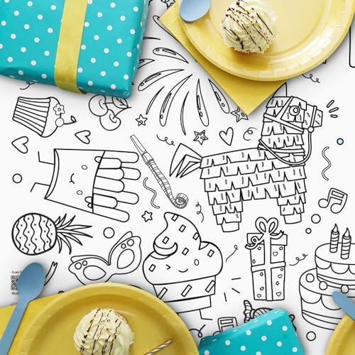 Customizable Happy Birthday Tablecloth for Kids - 30X72 Birthday Poster