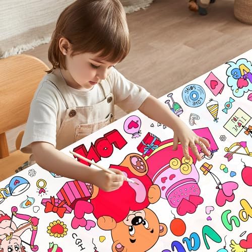 ZAKVOOR Giant Coloring Tablecloth - 30 x 72 Inches