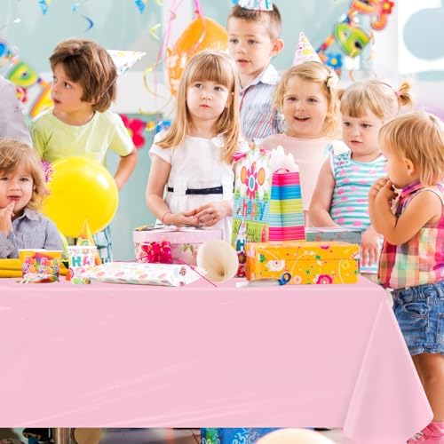 4 Pack Pink Tablecloths for Valentine Day Party