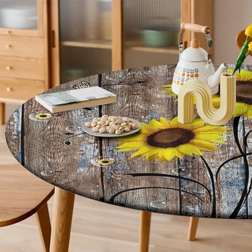 Outdoor Round Tablecloth 32 Inches Fits 24 Inch Table