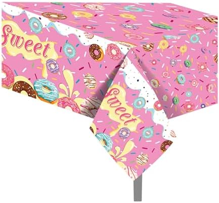 JX 3 Pcs Doughnut Tablecloths 54x87In Party Decor