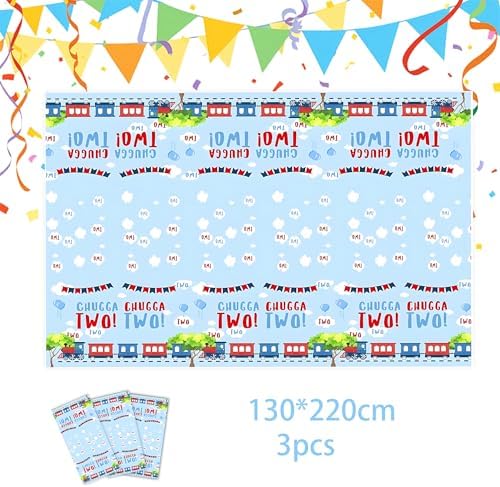 Chugga Chugga Two Two Tablecloths For 2nd Birthday