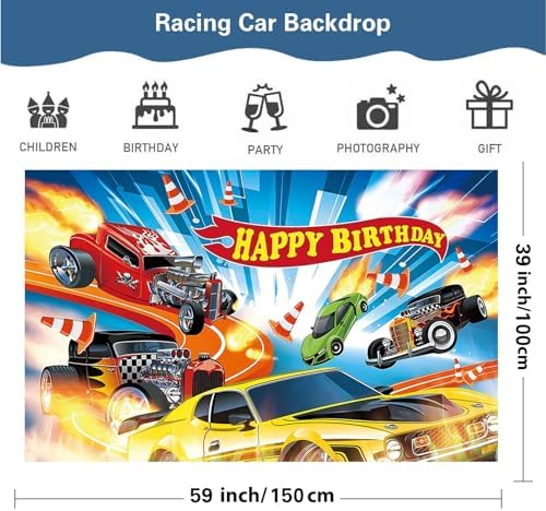 Hot Race Car Party Decorations Game Birthday Supplies Set
