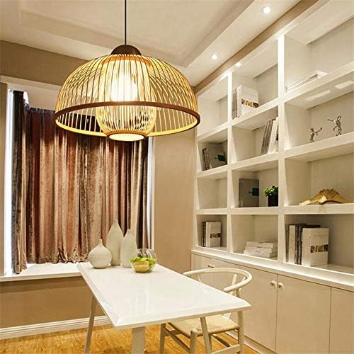 Woven Bamboo Candle Chandelier for Home Decor