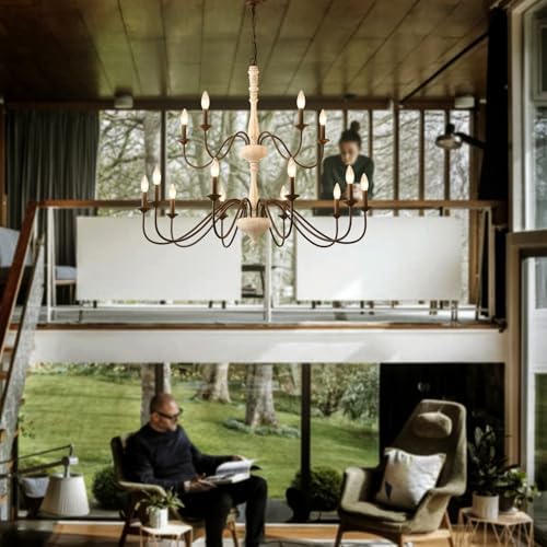 French Country 15 Light Chandelier for Dining Room and Living Room