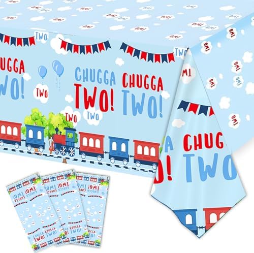 Chugga Chugga Two Two Tablecloths For 2nd Birthday