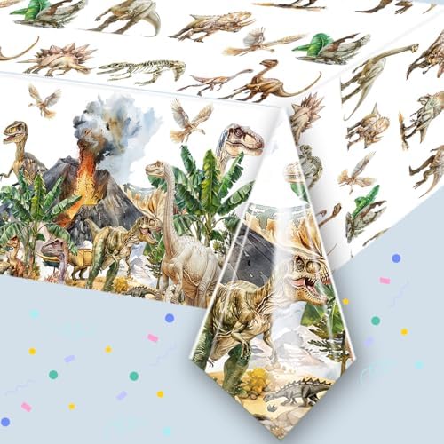Dinosaur Party Tablecloth for Boys 1st 2nd 3rd 4th 5th 10th Birthday