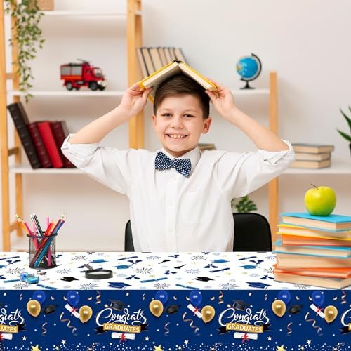 Lide Road Graduation Tablecloth Set 54x87 Inches 2 Pcs