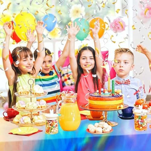 2 Pcs Iridescent Tablecloths 54x108 Party Covers