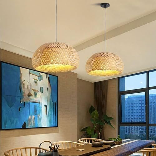 Bamboo Woven Chandelier Pendant Light