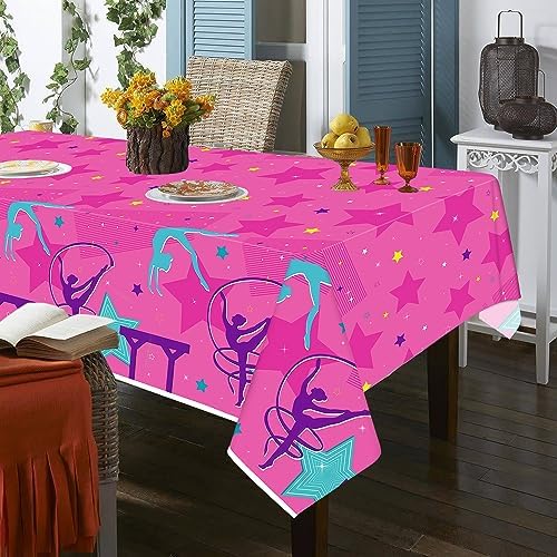 6 Piece Gymnastics Party Tablecloth Set 51x865 Inch