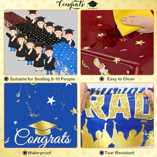 Graduation Tablecloth Party Decorations 3Pcs