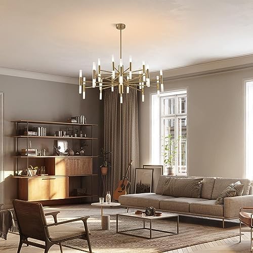 KCO Brushed Brass 40-Light Sputnik Chandelier