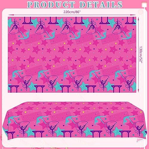 6 Piece Gymnastics Party Tablecloth Set 51x865 Inch