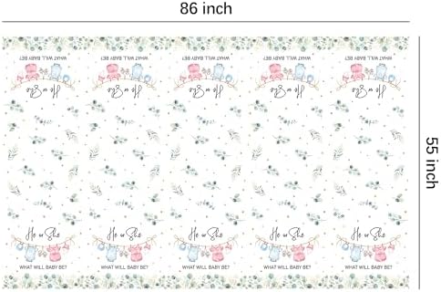 Gender Reveal Tablecloth Set 3 Pack Greenery Baby Clothes Theme