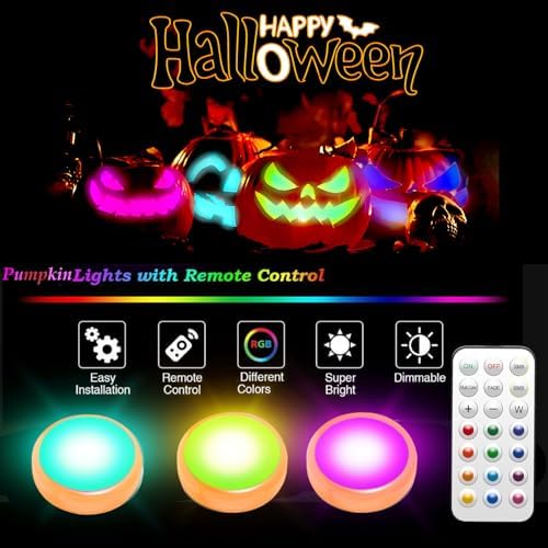 Sweetime Halloween Pumpkin RGB Remote Light