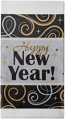 Amscan Sparkling New Year Table Cover Multicolor