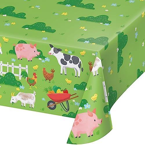 Trendware Farm Animals Paper Tablecloth 3 ct