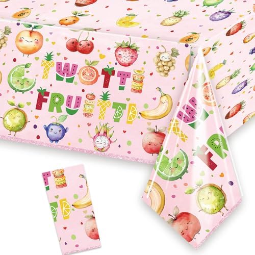 Twotti Frutti Tablecloth for 2nd Birthday Party
