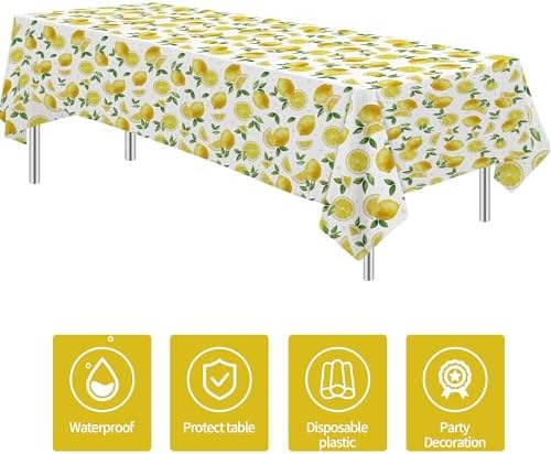Lemon Party Decorations Tablecloth 3 Pack