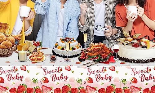MaitianGuyou Strawberry Themed 3Pc Tablecloths