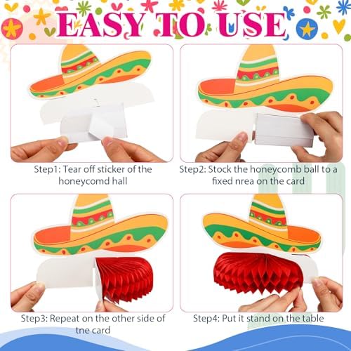 Preboun 15Pcs Mexican Fiesta Decorations Set