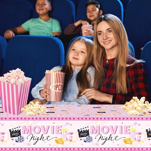 2 Pack Pink Hollywood Movie Night Tablecloths