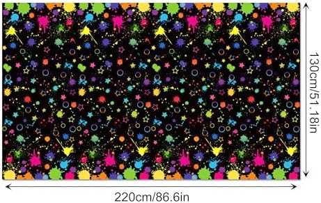 2 Pack Neon Glow Party Tablecloths 51x87 Inch