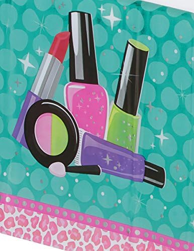 Creative Converting Border Print Plastic Tablecover Sparkle Spa Party
