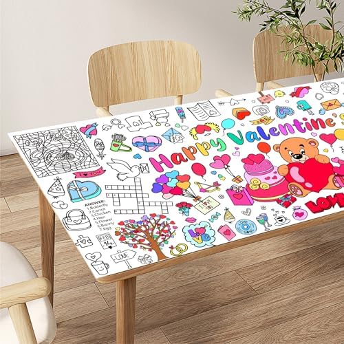 ZAKVOOR Giant Coloring Tablecloth - 30 x 72 Inches