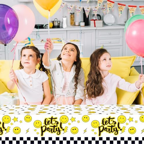 2 Pcs One Happy Dude Tablecloths Birthday Party Decor