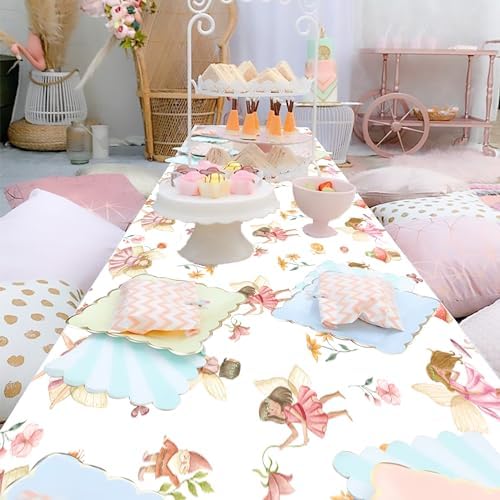 Candy Chef Fairy Birthday Tablecloth 3Pcs Elf Theme Decor