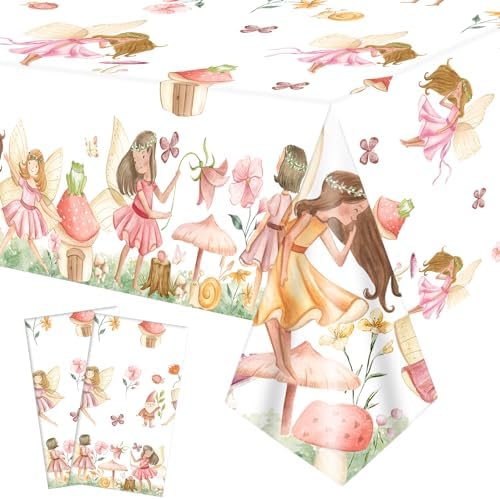 Candy Chef Fairy Birthday Tablecloth 3Pcs Elf Theme Decor