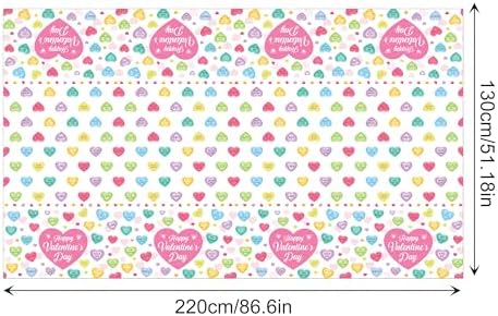 Lide Road Valentines Day Tablecloth 2 Pcs 54x87In