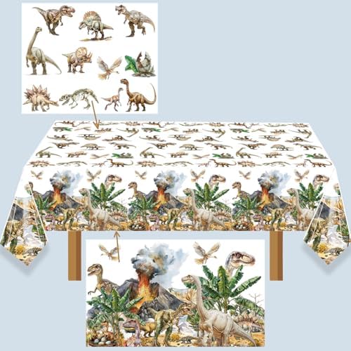 Dinosaur Party Tablecloth for Boys 1st 2nd 3rd 4th 5th 10th Birthday