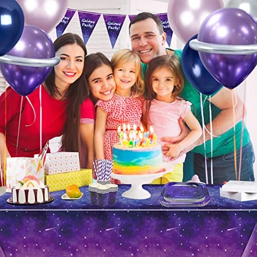 4 Pack Space Galaxy Party Tablecloths for Themed Events