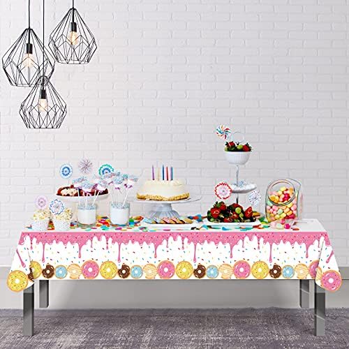 2PCS Donut Party Table Cover Set