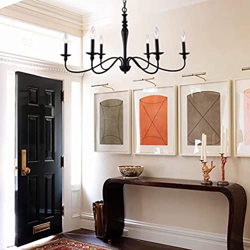 PAPAYA 6-Light Black Industrial Chandelier