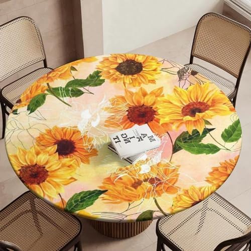 Round Outdoor Tablecloth for 24-inch Table