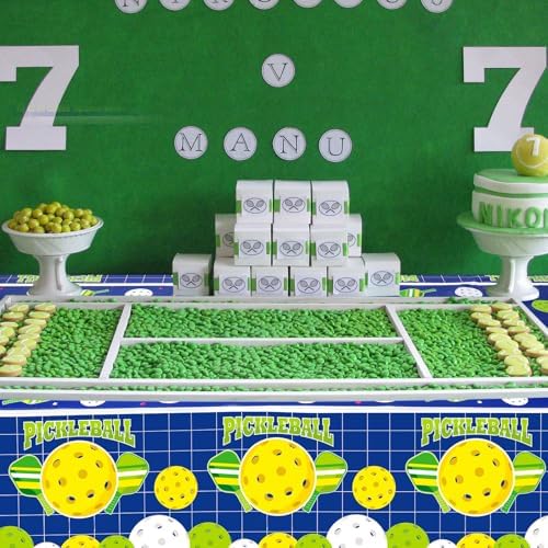 Lilwemen 3 Piece Pickleball Tablecloth Decorations 51x865in