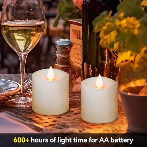 Realistic Flameless Candles with Remote Timer Set of 2