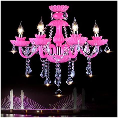 Chandelier Light with Crystal Candle for Princess Room Decor