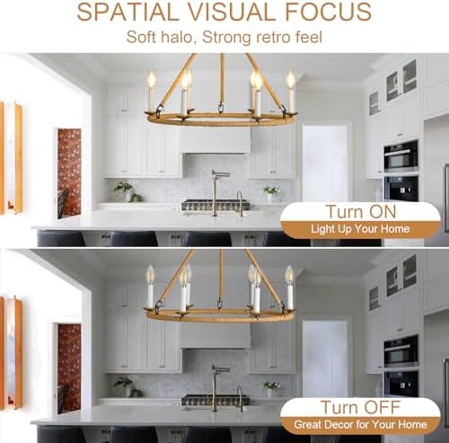 Wagon Wheel Chandelier 6 Light Gold Farmhouse Ceiling Light