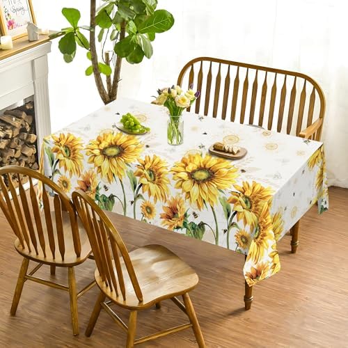 2 Pcs Sunflower Theme Tablecloth for Baby Shower and Birthday Party