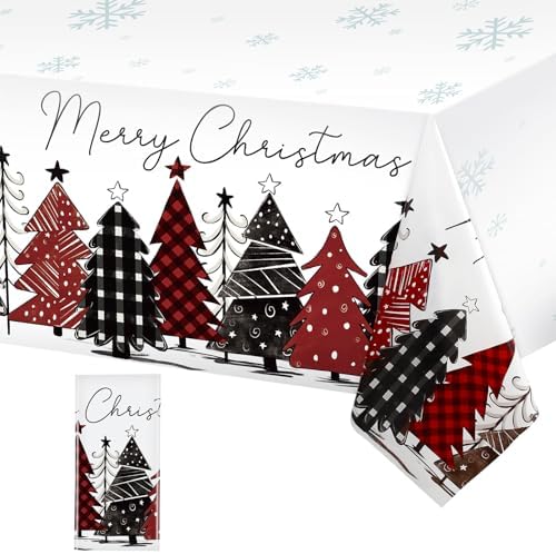 WovWeave 1 Pack Christmas Table Cloth 54x108inch