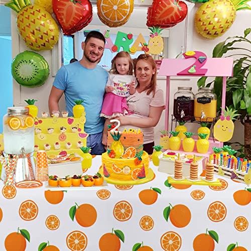 PHOGARY 3 Pack Orange Tablecloths for Party Decor